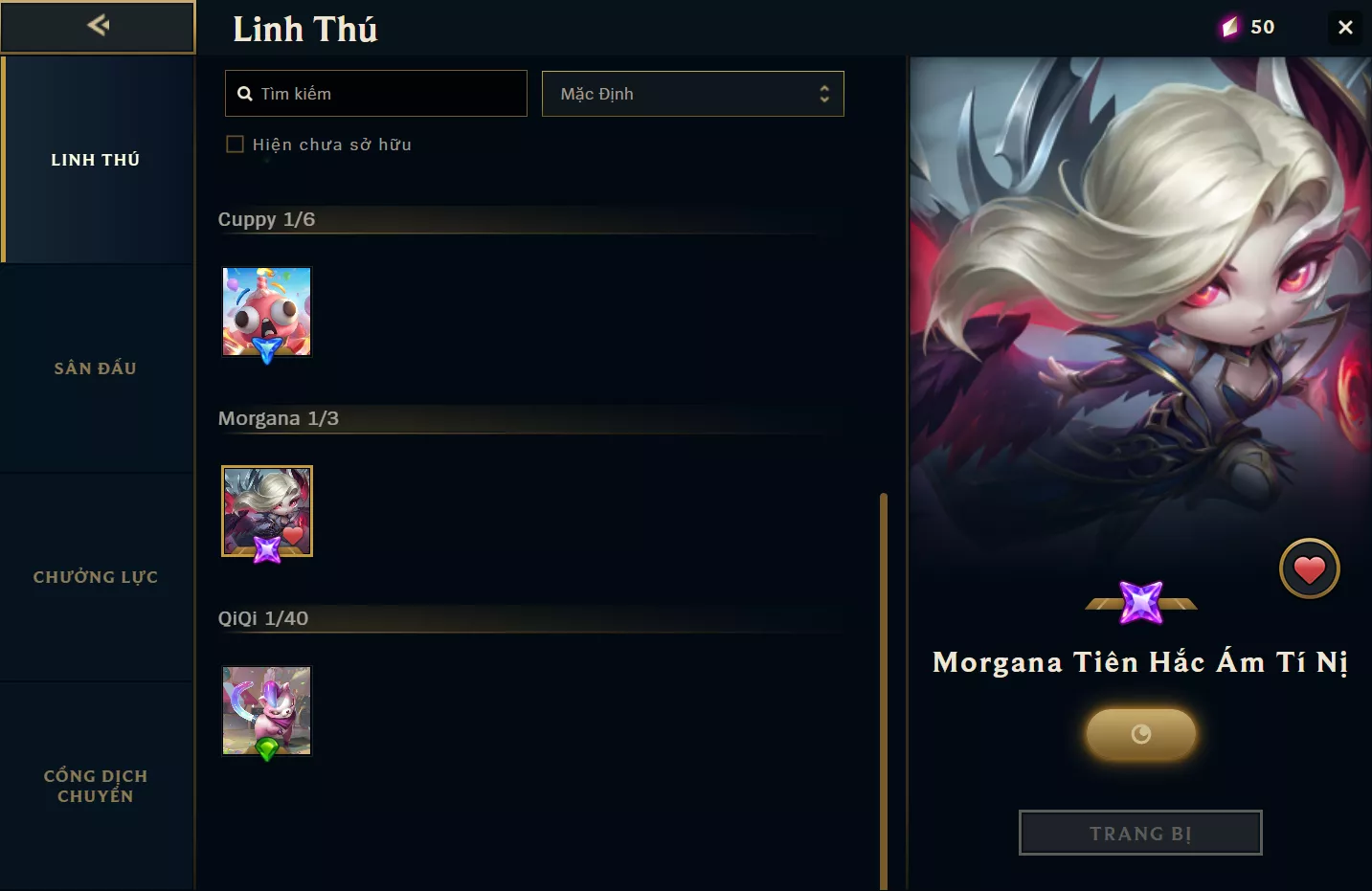 ACC CLONE TFT: Morgana Tiên Hắc Ám Tí Nị, Mail chưa xác minh, Unrank lv1